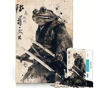 Puzzle della rana samurai per adulti, 1000 pezzi, gioco di logica, antistress, ritaglio preciso, oggetto da collezione (50x75cm)