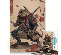 Puzzle della rana samurai per ragazzi, 1000 pezzi, gioco di abilità mentale, svago leggero, assemblaggio, regalo di alta qualità (38x52cm)