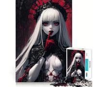 Puzzle della Regina dei Vampiri da 1000 pezzi,gioco di memoria,divertente,con bordi lisci e incastro perfetto,un modo divertente per riempire le ore vuote (50x75cm)