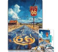 Puzzle della Route 66 per adolescenti, puzzle da 1000 pezzi, giocattoli da gioco, ogni pezzo è unico - gioco divertente e stimolante per tutta la famiglia (75x50cm)