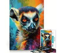 Puzzle della scimmia lemure agile, 1000 pezzi, per adulti, gioco di logica e abilità, calma e relax, taglio preciso, regalo affettuoso 38x52cm
