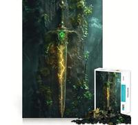 Puzzle della Spada Leggendaria da 1000 pezzi per adolescenti Gioco di logica, momento di relax, design di qualità, regalo perfetto 38x26cm