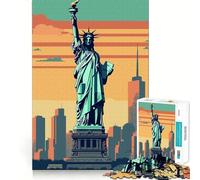 Puzzle della Statua della Libertà da 1000 pezzi per adolescenti, ideale per rievocare ricordi, migliorare la mente, rilassare e creare opere d'arte di alta qualità 50x75cm
