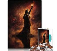 Puzzle della Statua della Libertà per adolescenti 1000 pezzi, giocattoli, giochi educativi antistress adatti per la decorazione della scrivania (38x26cm)