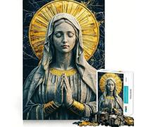 Puzzle della statua della Vergine Maria per ragazzi,1000 pezzi,stimolante per la mente,divertente,con componenti robusti e ben definiti,un'attività di gruppo emozionante (38x26cm)