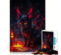 Puzzle della strega e del gatto da 1000 pezzi,stimola la concentrazione,divertente,con tecnologia di taglio laser avanzata,ideale da portare in viaggio,gioco per la mente,regalo (38x26cm)