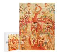 Puzzle della tigre lunare, 500 pezzi, set regalo per festival, simboleggia forza e fortuna nella tradizione cinese