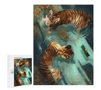 Puzzle della tigre lunare, 500 pezzi, set regalo per festival, simboleggia forza e fortuna nella tradizione cinese