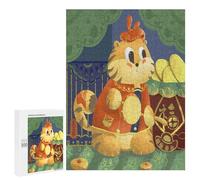 Puzzle della tigre lunare, 500 pezzi, set regalo per festival, simboleggia forza e fortuna nella tradizione cinese