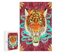 Puzzle della tigre lunare da 1000 pezzi, set regalo per festival, simboleggia forza e fortuna nella tradizione cinese