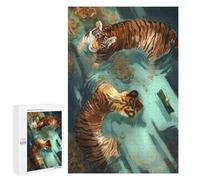 Puzzle della tigre lunare da 1000 pezzi, set regalo per festival, simboleggia forza e fortuna nella tradizione cinese