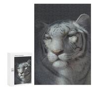 Puzzle della tigre lunare da 300 pezzi, set regalo per festival, simboleggia forza e fortuna nella tradizione cinese