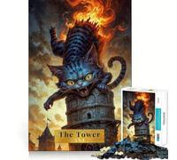 Puzzle della Torre dei Tarocchi per adulti, 1000 pezzi, gioco stimolante per la mente, divertente e rilassante, con tagli precisi, decorazione da parete 50x75cm