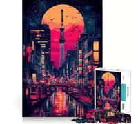 Puzzle della Torre di Tokyo di notte, 1000 pezzi, per adulti, gioco di logica e abilità, calma e relax, taglio preciso, regalo perfetto 38x52cm