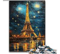 Puzzle della Torre Eiffel a Parigi per adolescenti, 1000 pezzi, attività per famiglie con poster abbinato e foglio di quiz per età 14+ (50x75cm)