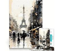 Puzzle della Torre Eiffel di Parigi per adulti, 1000 pezzi, gioco per la concentrazione e il relax, con bordi netti, perfetto per i desideri di Babbo Natale (38x52cm)