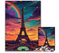 Puzzle della Torre Eiffel Francia 1000 pezzi per adulti. Puzzle per adulti perfetti per adolescenti rompicapo per creare legami familiari e regalo fai da te per la casa 1000 pezzi (38x26 cm).