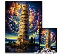 Puzzle della Torre Pendente di Pisa Italia da 1000 pezzi puzzle di carta gioco di sfida mentale per adolescenti e interazione familiare 1000 pezzi (38x26 cm)