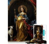 Puzzle della Vergine Maria da 1000 pezzi,gioco di costruzione che mette alla prova la concentrazione,montaggio sicuro e stabile,divertimento in casa durante le vacanze (38x26cm)