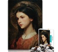 Puzzle della Vergine Maria per adulti, giocattoli educativi per l'apprendimento, giochi per famiglie con poster abbinato e foglio di quiz (75x50cm)