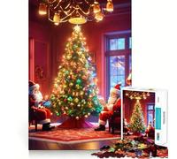 Puzzle della Vigilia di Natale di Babbo Natale, 1000 pezzi, per adolescenti, migliora la memoria, rilassa, bordi precisi, regalo creativo (38x52cm)