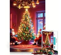Puzzle della Vigilia di Natale di Babbo Natale per adolescenti, 1000 pezzi, gioco per allenare la mente, design rilassante, assemblaggio, sorpresa di Natale (50x75cm)
