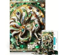 Puzzle della volpe a nove code Kitsune, 1000 pezzi, gioco di abilità mentale, rilassante, taglio di precisione, pezzo da collezione (50x75cm)