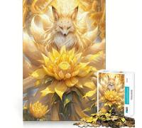 Puzzle della Volpe a Nove Code per Ragazzi, 1000 Pezzi, Gioco Intelligente, Tempo per la Famiglia, Assemblaggio del Motivo, Desiderio di Babbo Natale (38x52cm)