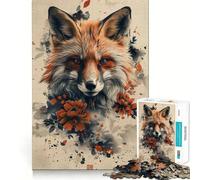 Puzzle della Volpe Kitsune Mistica per Adulti, 1000 Pezzi, Gioco per Esercizi Mentali, Divertimento in Casa, Taglio di Precisione, Regalo per le Vacanze (50x75cm)