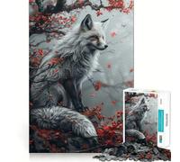 Puzzle della Volpe Kitsune Mistica per Ragazzi, 1000 Pezzi, Gioco di Logica Fine, Morbido, Rilassante, Bordi Rifiniti, Regalo Premium (50x75cm)