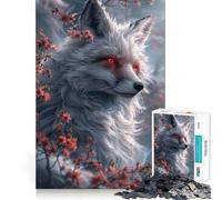Puzzle della Volpe Kitsune Mistica per Ragazzi, 1000 Pezzi, Stimola la Memoria, Rilassante, Divertente, Montaggio, (50x75cm)
