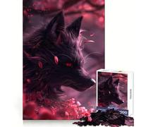 Puzzle della volpe malvagia Kitsune nera per adolescenti, 1000 pezzi, stimolante per la mente, passatempo rilassante, bordi uniformi, regalo memorabile (50x75cm)