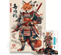 Puzzle della Volpe Samurai per adolescenti, 1000 pezzi, gioco per allenare la mente, rilassante, artistico, da assemblare, (50x75cm)
