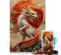 Puzzle dell'Anno del Drago,Zodiaco,1000 pezzi per adulti,gioco di memoria divertente,taglio esperto,attività di gruppo rilassante da fare in casa (38x26cm)