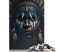 Puzzle dell'antica tribù indiana, divertimento per tutta la famiglia, 100% cartone riciclato, per bambini e adulti dai 12 anni in su, regali di Halloween, 1000 pezzi (75x50 cm)