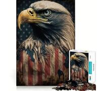 Puzzle dell'Aquila Calva Americana da 1000 pezzi,divertente attività per allenare la mente,senza sbavature,pezzi ben tagliati,attività coinvolgente per serate tranquille (50x75cm)