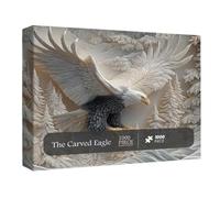 Puzzle dell'Aquila Intagliata 1000 Pezzi, Maestoso Gioco Puzzle dell'Aquila Calva, Impegnativo Gioco Puzzle dell'Aquila Calva, per la Decorazione Domestica di Attività Familiari