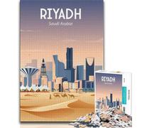 Puzzle dell'Arabia Saudita per adolescenti, puzzle da 1000 pezzi, gioco per famiglie, antistress, sfida difficile, ottimi regali e giocattoli, 50x75cm
