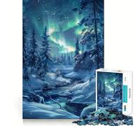 Puzzle dell'aurora boreale per ragazzi, 1000 pezzi, gioco di intelletto, rilassante, di alta qualità, regalo stagionale (50x75cm)