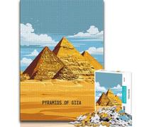 Puzzle delle antiche meraviglie di Giza per adulti, 1000 pezzi, per ammazzare il tempo durante le vacanze Ogni pezzo è unico Gioco stimolante e divertente per tutta la famiglia, 38x26cm