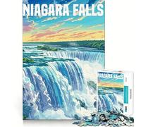 Puzzle delle Cascate del Niagara, Canada, per ragazzi, 1000 pezzi, rafforza la memoria, allevia lo stress, decorazione murale dai bordi puliti (38x52cm)