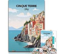 Puzzle delle Cinque Terre per adolescenti, 1000 puzzle, giocattoli avvincenti per la decorazione della casa, sfida di intelligenza cerebrale, 50x75cm