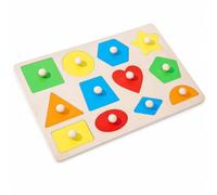 Puzzle delle Forme Legno, Gioco, Puzzle geometrico 12 | Materiale durevole, Puzzle educativo forme, Attività prescolare, Per apprendimento