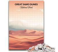 Puzzle delle Grandi Dune di Sabbia per Adolescenti, 1000 Puzzle, Passatempo per le Vacanze a Casa, Ogni Pezzo è Unico - Gioco Divertente e Sfidante per la Famiglia (50x75cm)