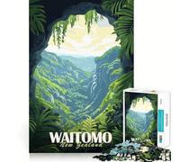 Puzzle delle Grotte di Waitomo,Nuova Zelanda,1000 pezzi,divertente e stimolante per la mente,con componenti robusti e ben definiti Un passatempo avvincente per rilassarsi in casa (38x52cm)