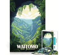 Puzzle delle Grotte di Waitomo,Nuova Zelanda,1000 pezzi,divertente gioco,tecnologia di taglio laser avanzata,giocattolo per le vacanze e l'intrattenimento al chiuso (50x75cm)
