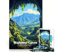 Puzzle delle Grotte di Waitomo,Nuova Zelanda,per adulti,1000 pezzi,gioco di concentrazione,tagli di precisione,bordi lisci,divertente sfida per i momenti di attesa (38x26cm)