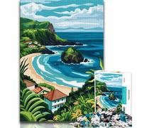 Puzzle delle isole Azzorre, Portogallo, 1000 pezzi per adolescenti, modelli da assemblare, attività divertenti da fare a casa, regalo di compleanno, regali da viaggio, 75x50cm