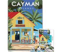 Puzzle delle Isole Cayman da 1000 pezzi per adolescenti, regalo, gioco stimolante e decorazione da parete per famiglie, regali unici per compleanno e Natale, 50x75cm