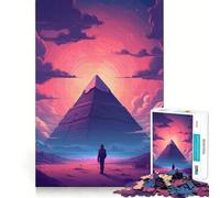 Puzzle delle piramidi egizie per adulti, 1000 pezzi, gioco per allenare la mente, rilassante e divertente, idea regalo per le vacanze (38x26cm)